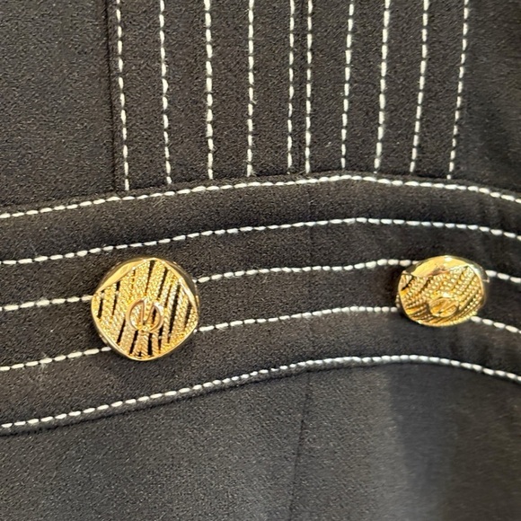 Ming Wang Pleated Knee-Length Dress Black Dress Size Small - Picture 13 of 15